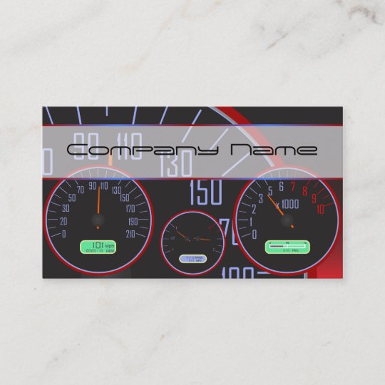 Black Speedometer Business cards Zazzle.co.uk