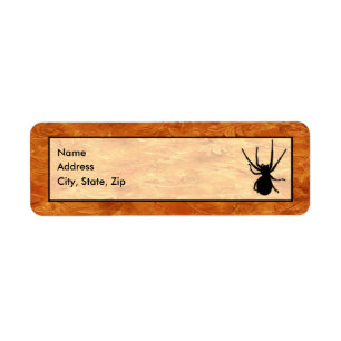 Black Spider Address Labels Template