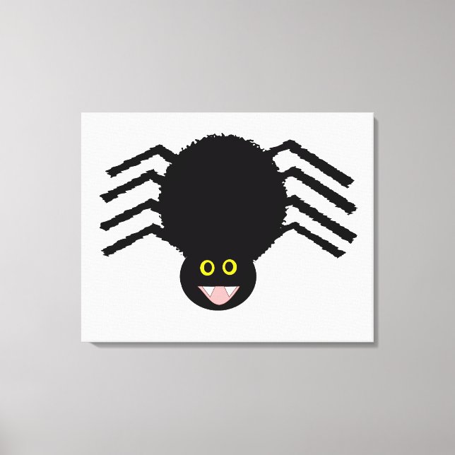 Black Spider Canvas Print (Front)