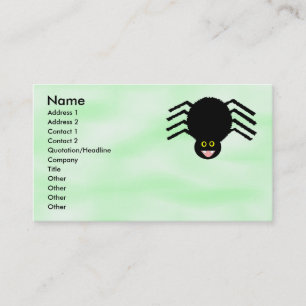 Black Spider Customisable Business Card