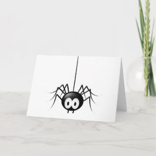 Black Spider Cute Halloween Gift Card