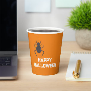 Black Spider Halloween Party  Paper Cups