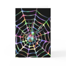 Black Spider in Web Halloween