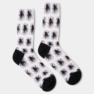 Black Spider in Web Socks