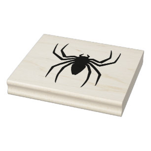 Black Spider Rubber Stamp