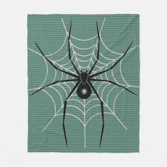 Black Spider Throw Blanket (Front)