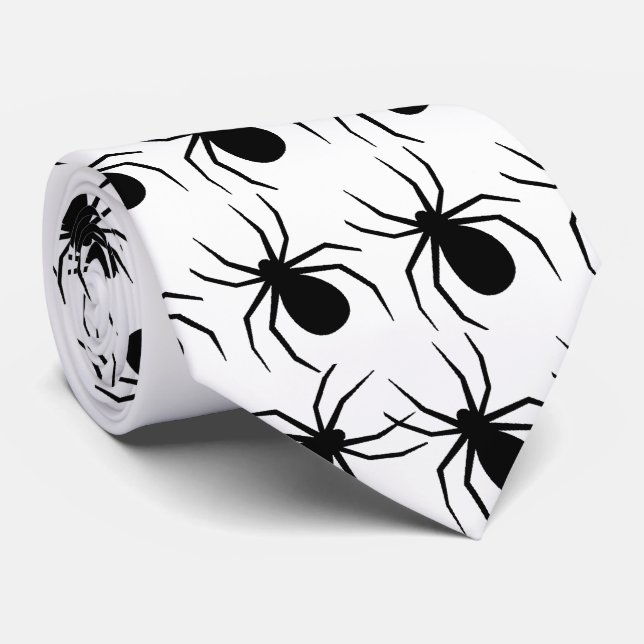 Black Spider Tie (Rolled)