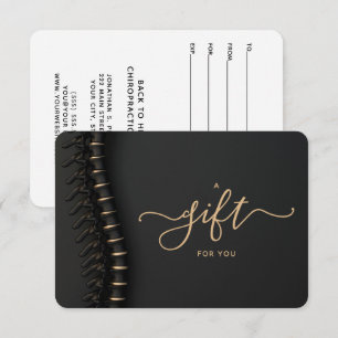 Black Spine Small Chiropractic Gift Certificate