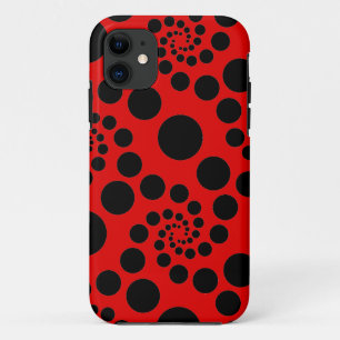 Black Spiral Dots - Personalise Your Own iPhone 11 Case
