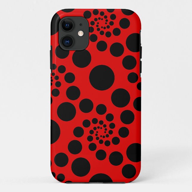 Black Spiral Dots - Personalise Your Own Case-Mate iPhone Case (Back)