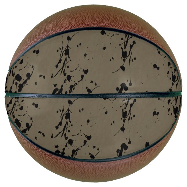 Black Splash and Drip Basketball (Front)
