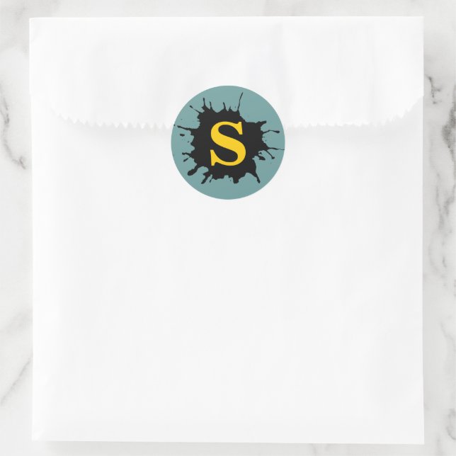 black splash label to add initial (Bag)