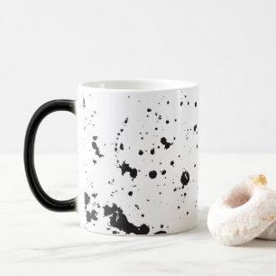 Black Splatter Paint Mug