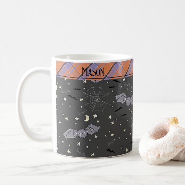 Black Spooky Cute Kids Mug (With Donut)
