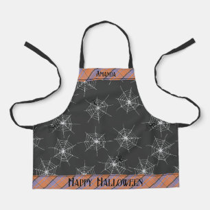 Black Spooky Spiders Kids Apron
