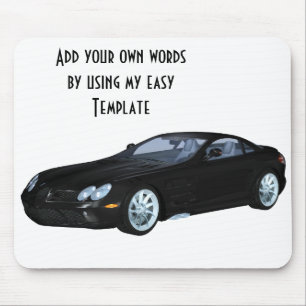Black Sport Car Mouse Mat