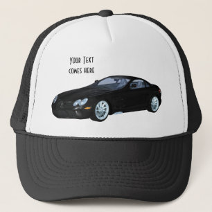 Black Sport Car Trucker Hat