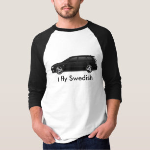 black sportkombi, I fly Swedish T-Shirt