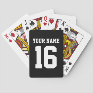 Black Sporty Team Jersey Playing Cards
