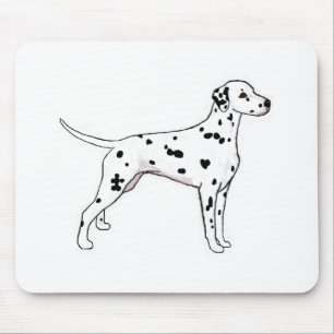 Black-Spotted Dalmatian Mouse Mat