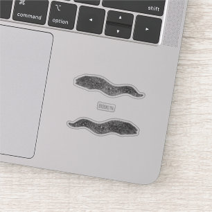 Black spotted moray eel cartoon illustration 