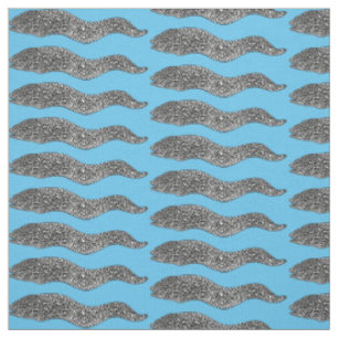 Black spotted moray eel cartoon illustration fabric