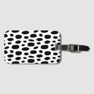 Black spotty background luggage tag