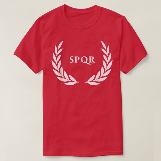 Black SPQR Rome Caesar  T-Shirt (Design Front)
