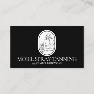 Black Spray Tanning Boho Body Skin woman Business Card