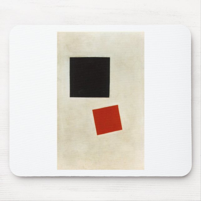 Black Square and Red Square by Kazimir Malevich Mouse Mat (Front)