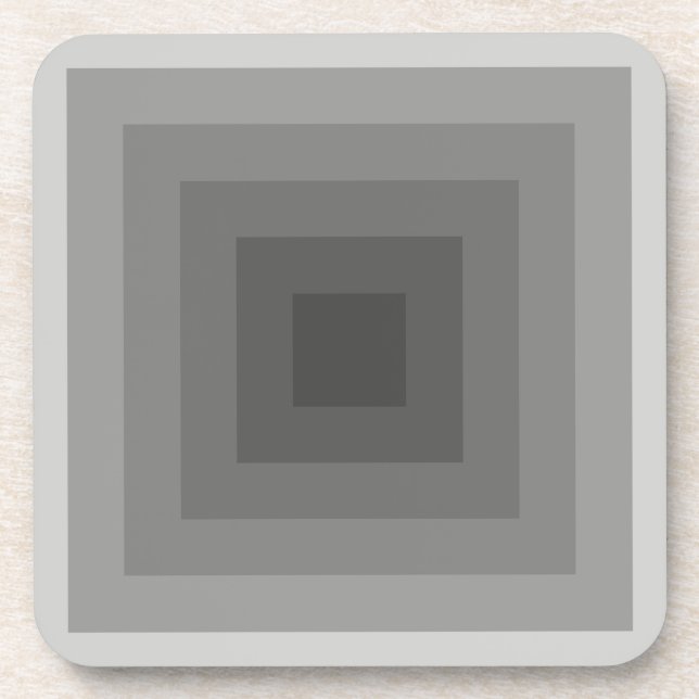 Black Square Geometric Coaster (Front)