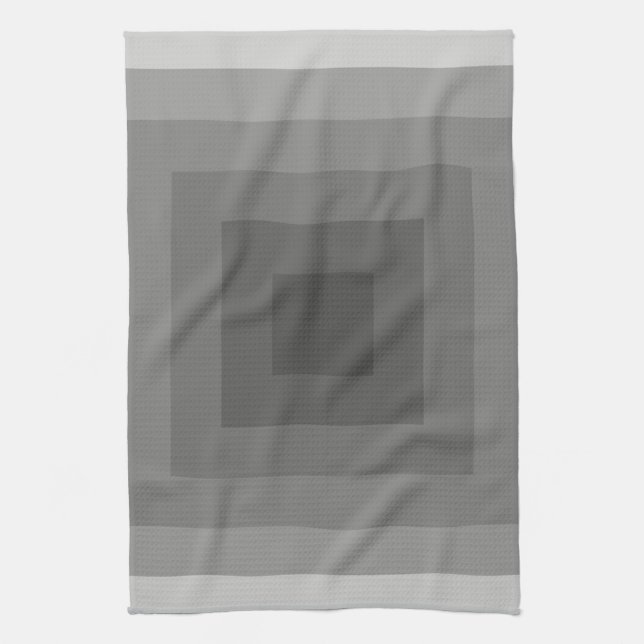 Black Square Geometric Tea Towel (Vertical)