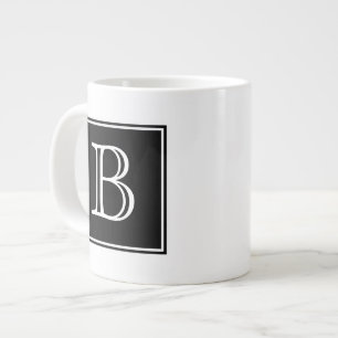 Black Square Monogram Speciality Mug