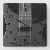 Black Square Numbers on Bass Guitar