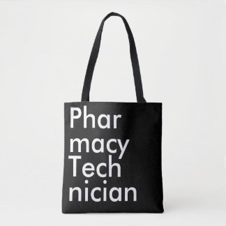 Black Square Pharmacy Technician elegant Tote Bag
