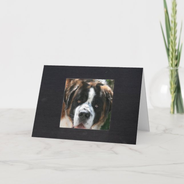 Black Square Photo Frame Card (Front)