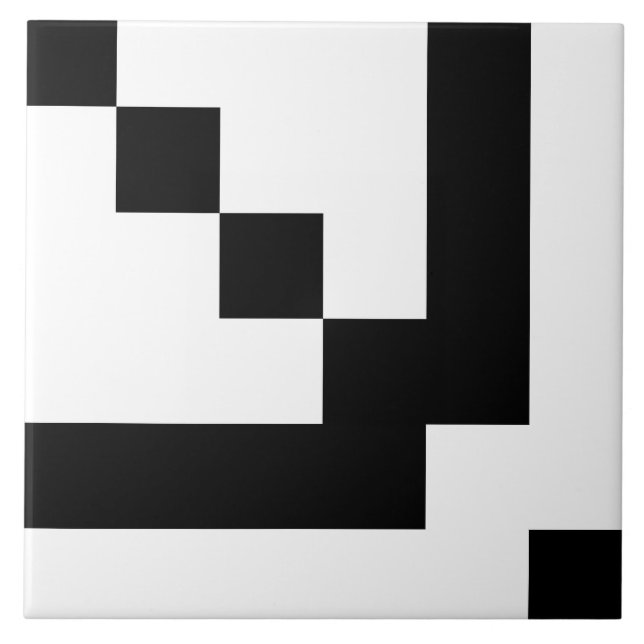Black Squares on White Tile (Front)