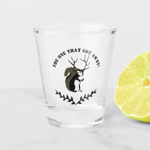 Black Squirrel With Ten Point Antler Shot Glass