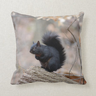 Black Squirrel Woods Cushion