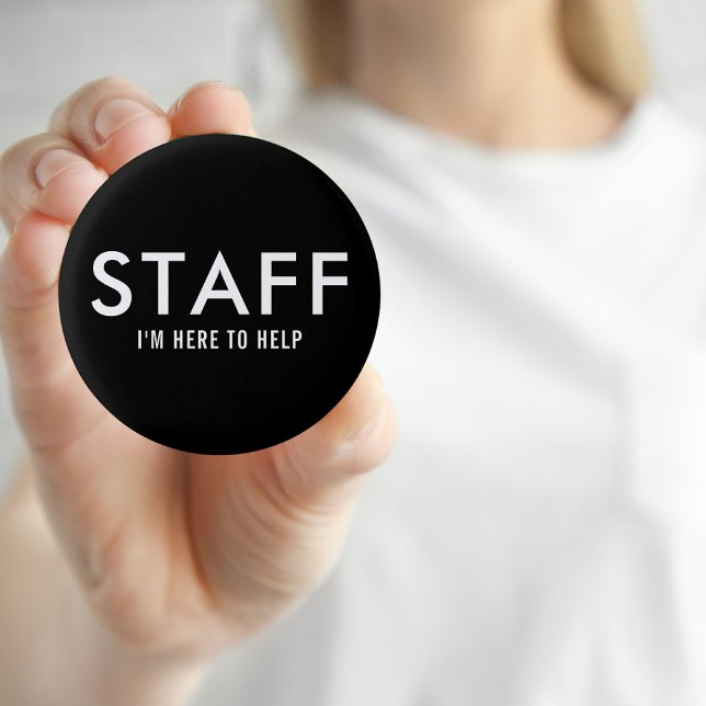 Black Staff Here to Help Button (Creator Uploaded)