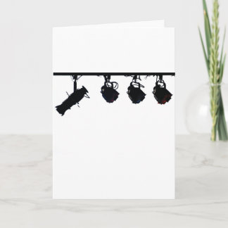 Black Stage Light Silhouettes Digital Camera Card