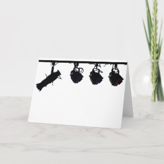 Black Stage Light Silhouettes Digital Camera Card