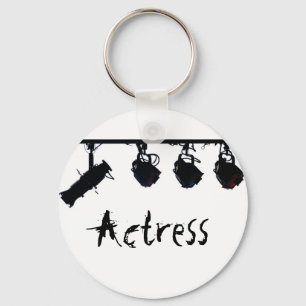 Black Stage Light Silhouettes Digital Camera Key Ring