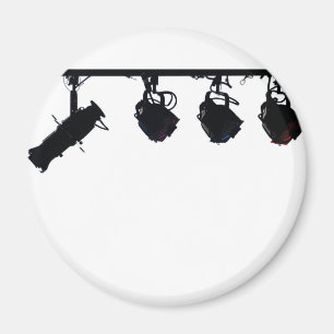 Black Stage Light Silhouettes Digital Camera Magnet