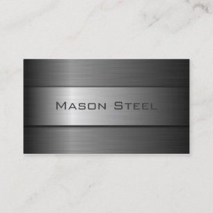 Black Stainless Steel Banner, Business Card