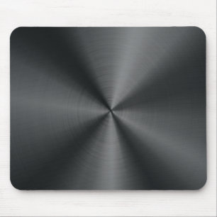 Black Stainless Steel Look Metal Pattern Mouse Pad