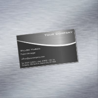 Black Stainless Steel Magnetic Business Card