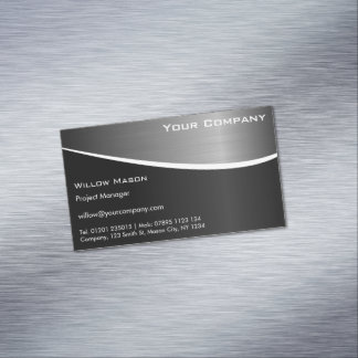 Black Stainless Steel Magnetic Business Card