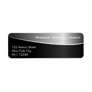 Black Stainless Steel, Matching Address Label
