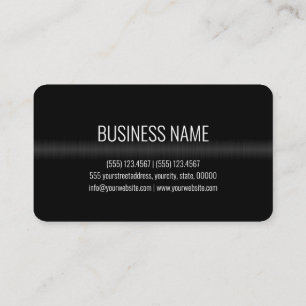 Black Stainless Steel Metal Look Business Card